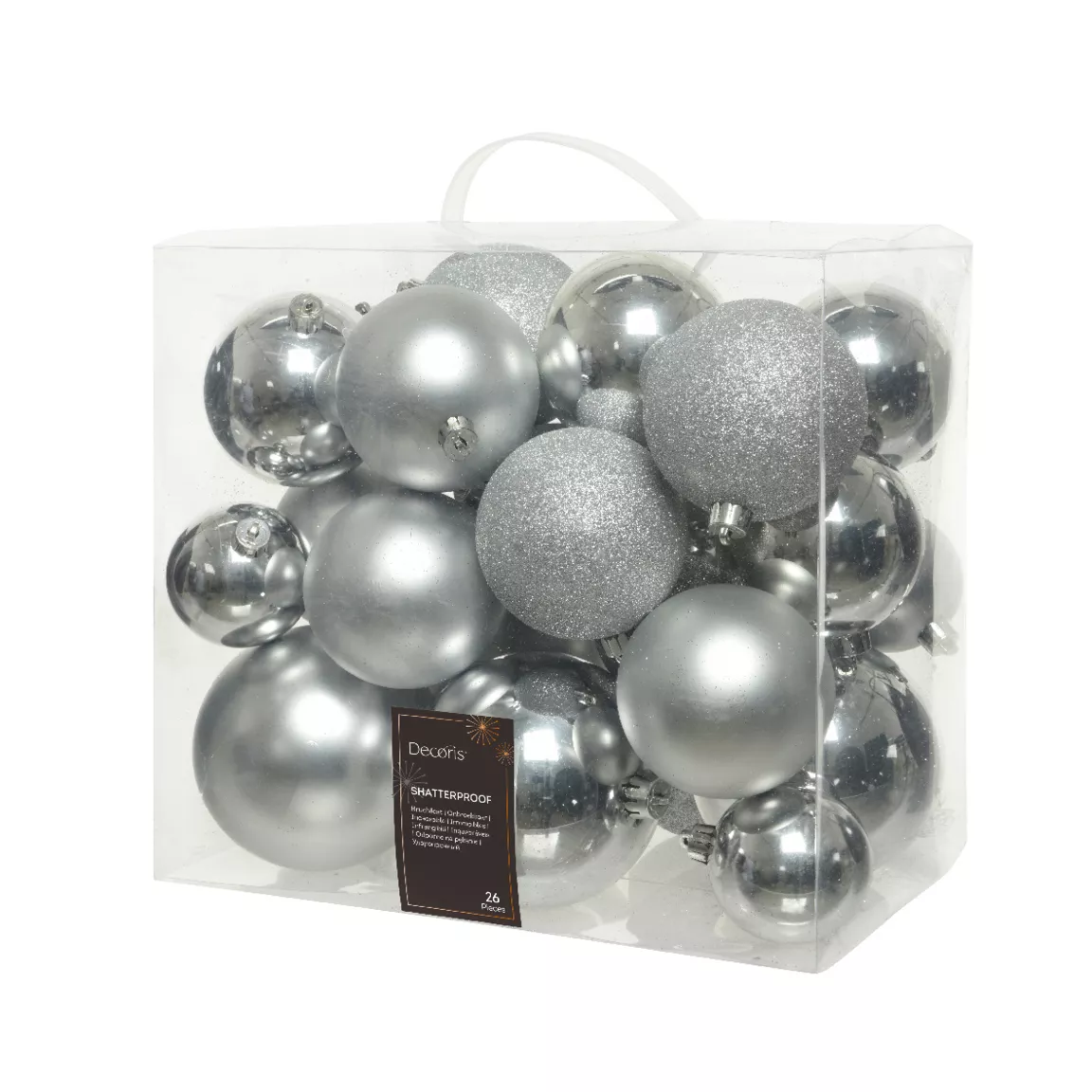 Lot de 26 boules de Noël Lara Argent