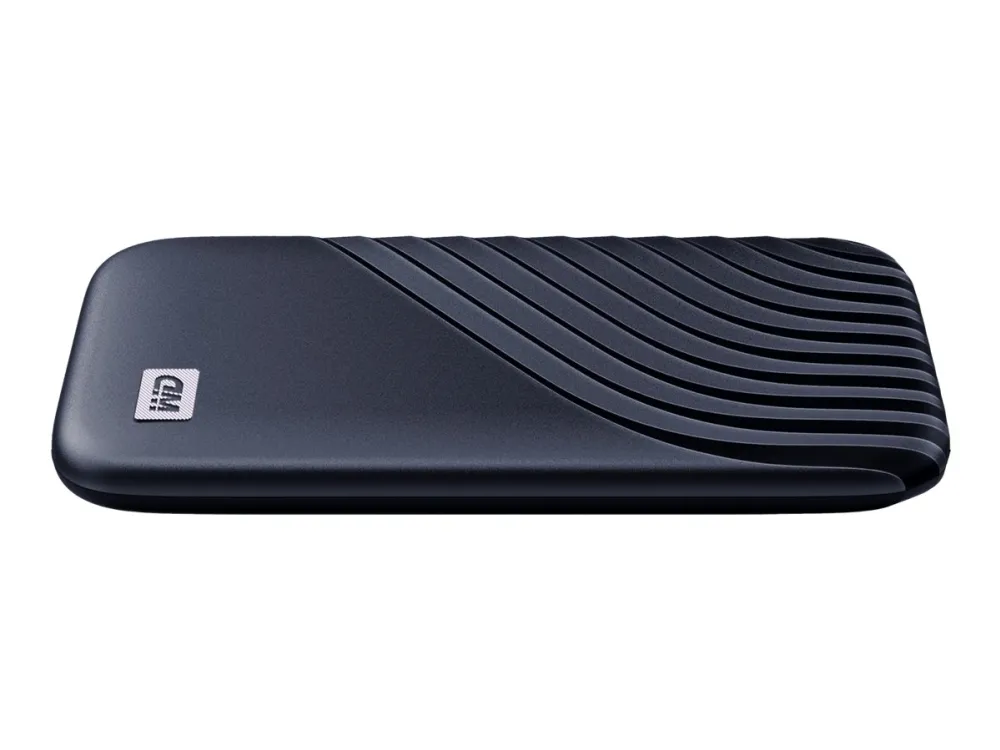 WD My Passport SSD WDBAGF0020BBL - SSD - krypteret - 2 TB - ekstern (bærbar) - USB 3.2 Gen 2 (USB-C stikforbindelse) - 256-bit AES - midnatsblå