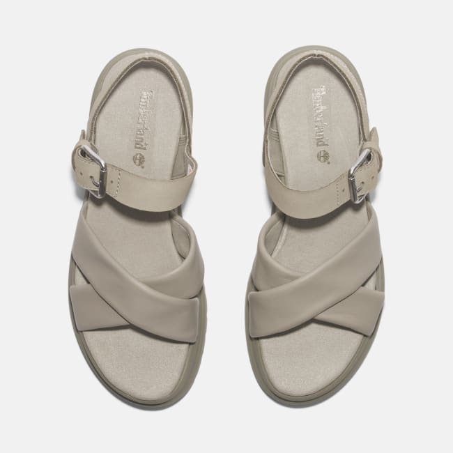 Sandalo a Listini Incrociati London Vibe da                Donna in beige