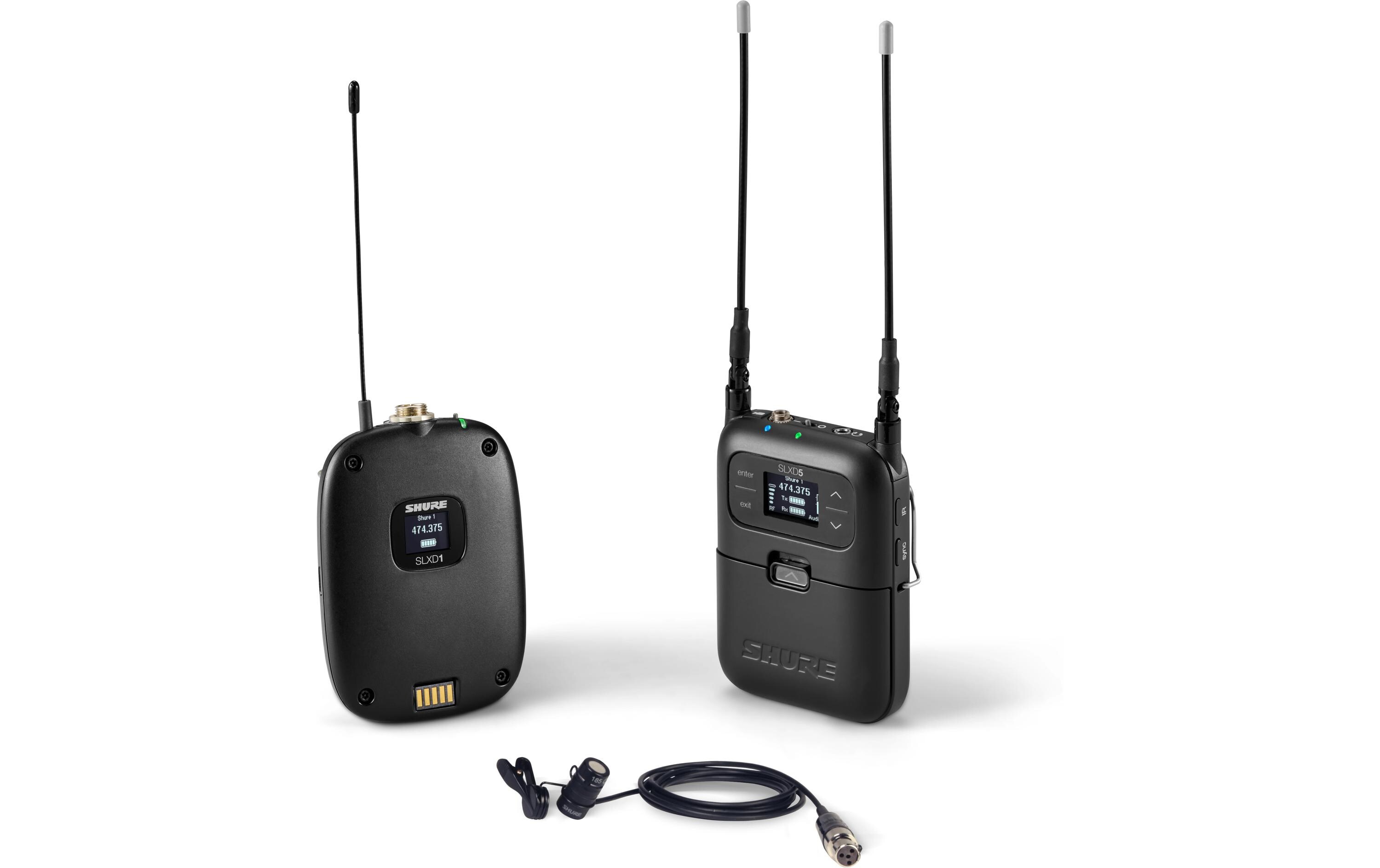 Drahtlossystem SLXD15/85-J53<br>Mobiles Drahtlossystem mit SLXD1 Taschensender und WL185 Lavaliermikrofon