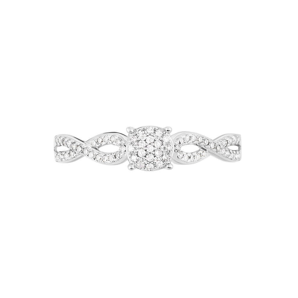 Bague Roseline Or Blanc Diamant