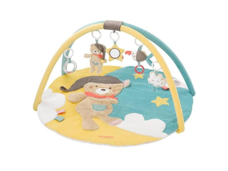 fehn Krabbeldecke mit Spielbogen Bär Bruno 3D Activity Decke Bär Bruno