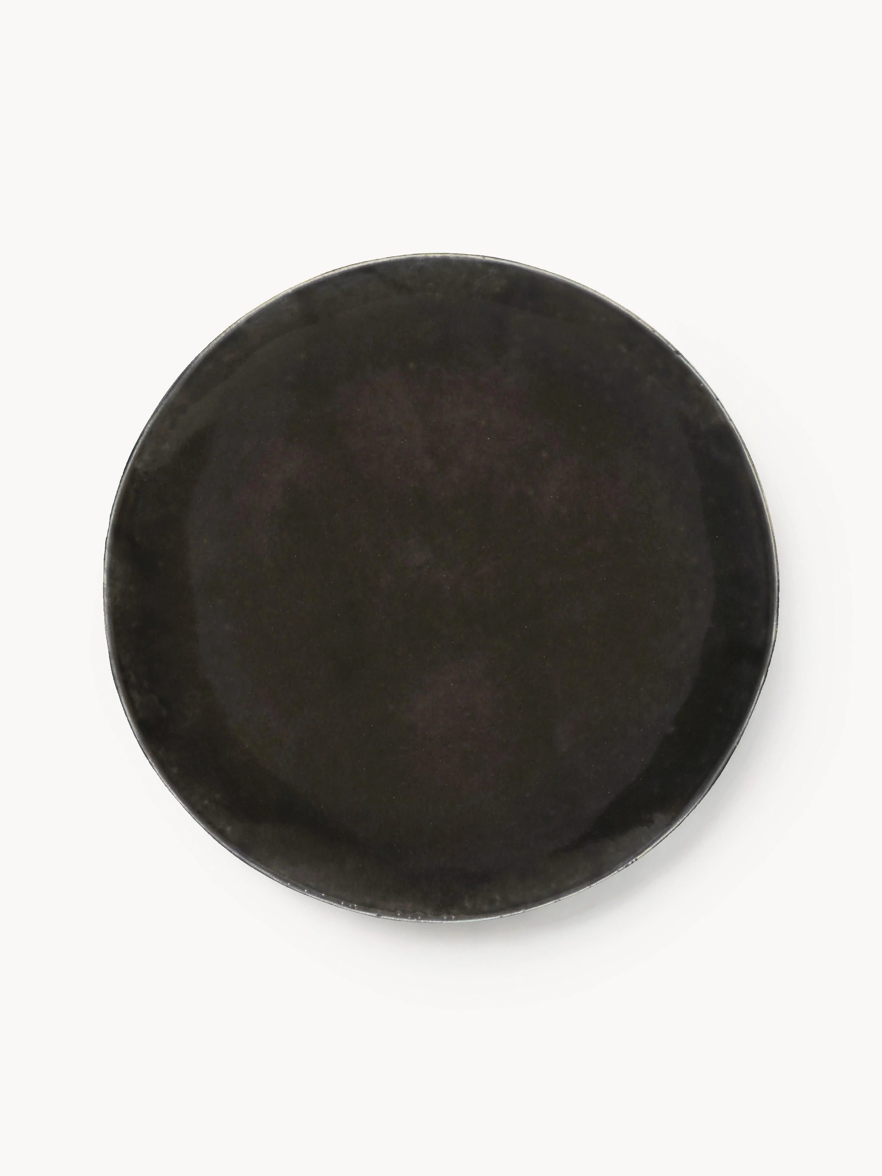Handgemaakt dinerbord Nordic Coal, 4 stuks
