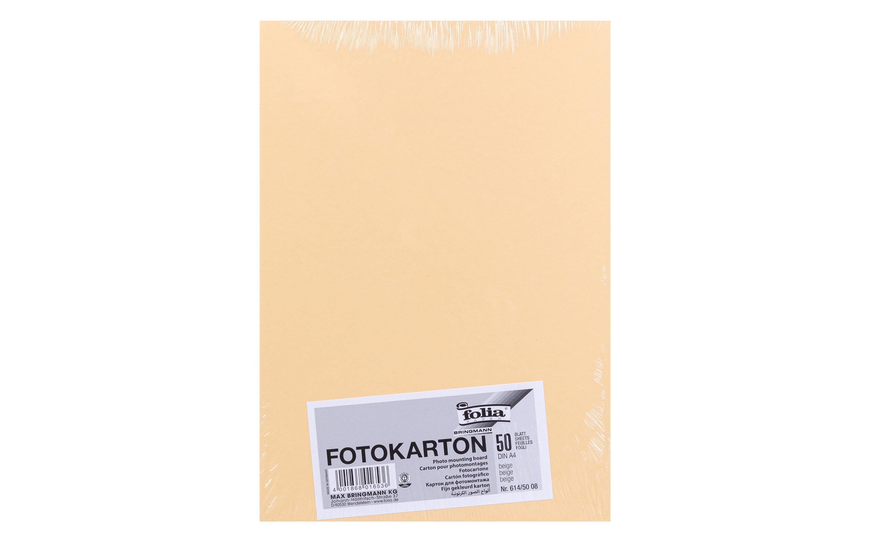 Fotokarton A4, 300 g/m², 50 Blatt, BeigeFotokarton zum Basteln oder Gestalten