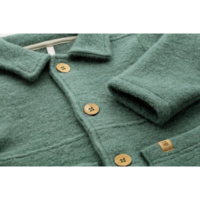 Kinder-Hemdjacke Wollwalk, Salbei