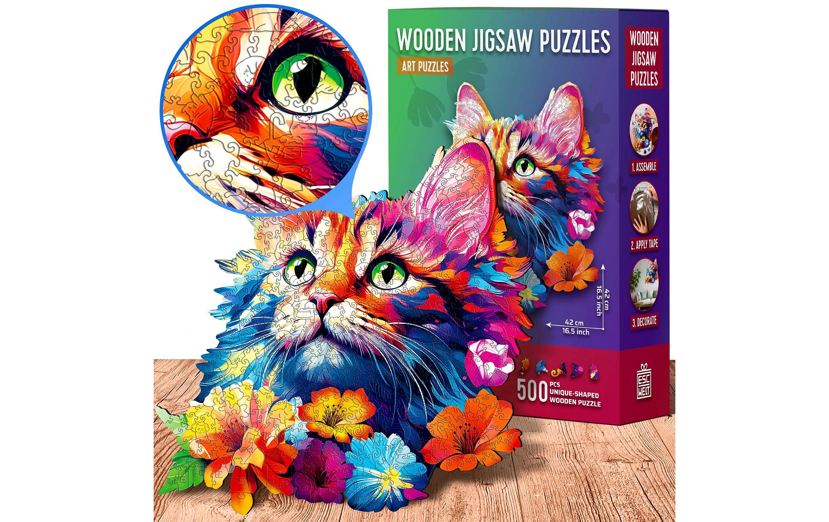 Holz-Puzzle KatzePuzzle mit 200 Teilen
