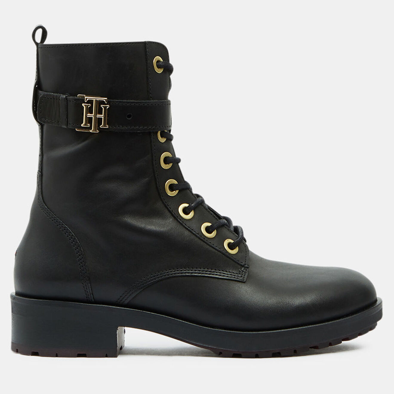Tommy Hilfiger Boots en Cuir Biker noires