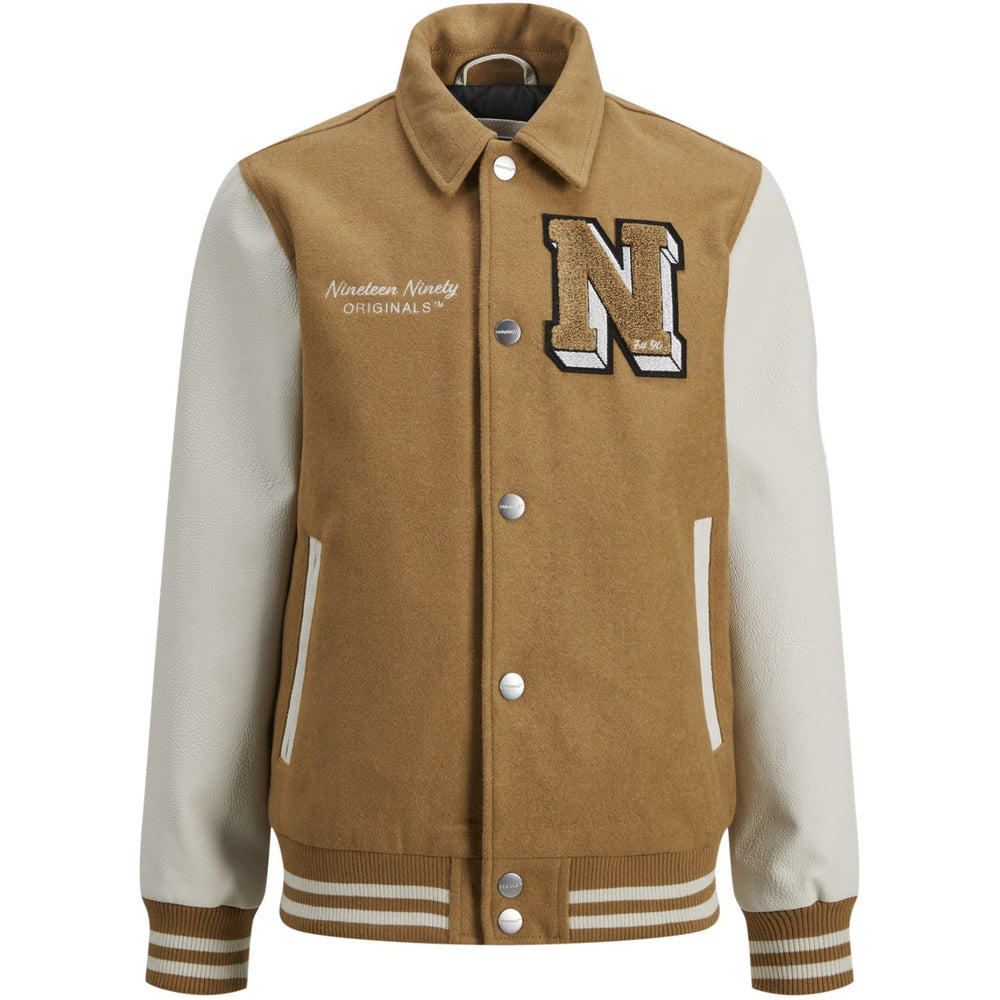 Køb Jack & Jones Junior Forest River Carter Varsity Uld Blanding Bomber Jakke