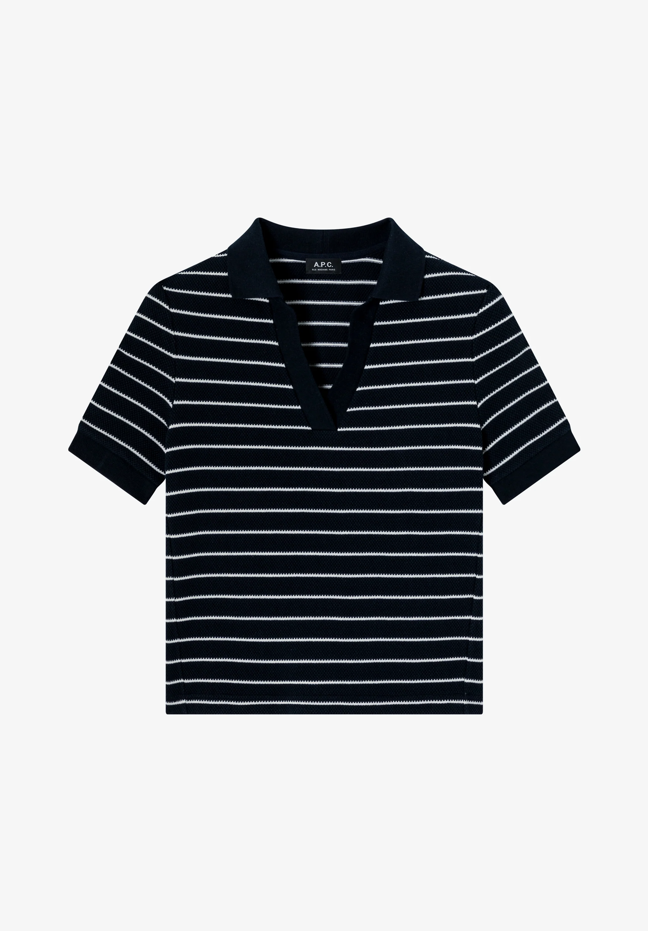 Polo Crop Livia - Dark navy/ecru