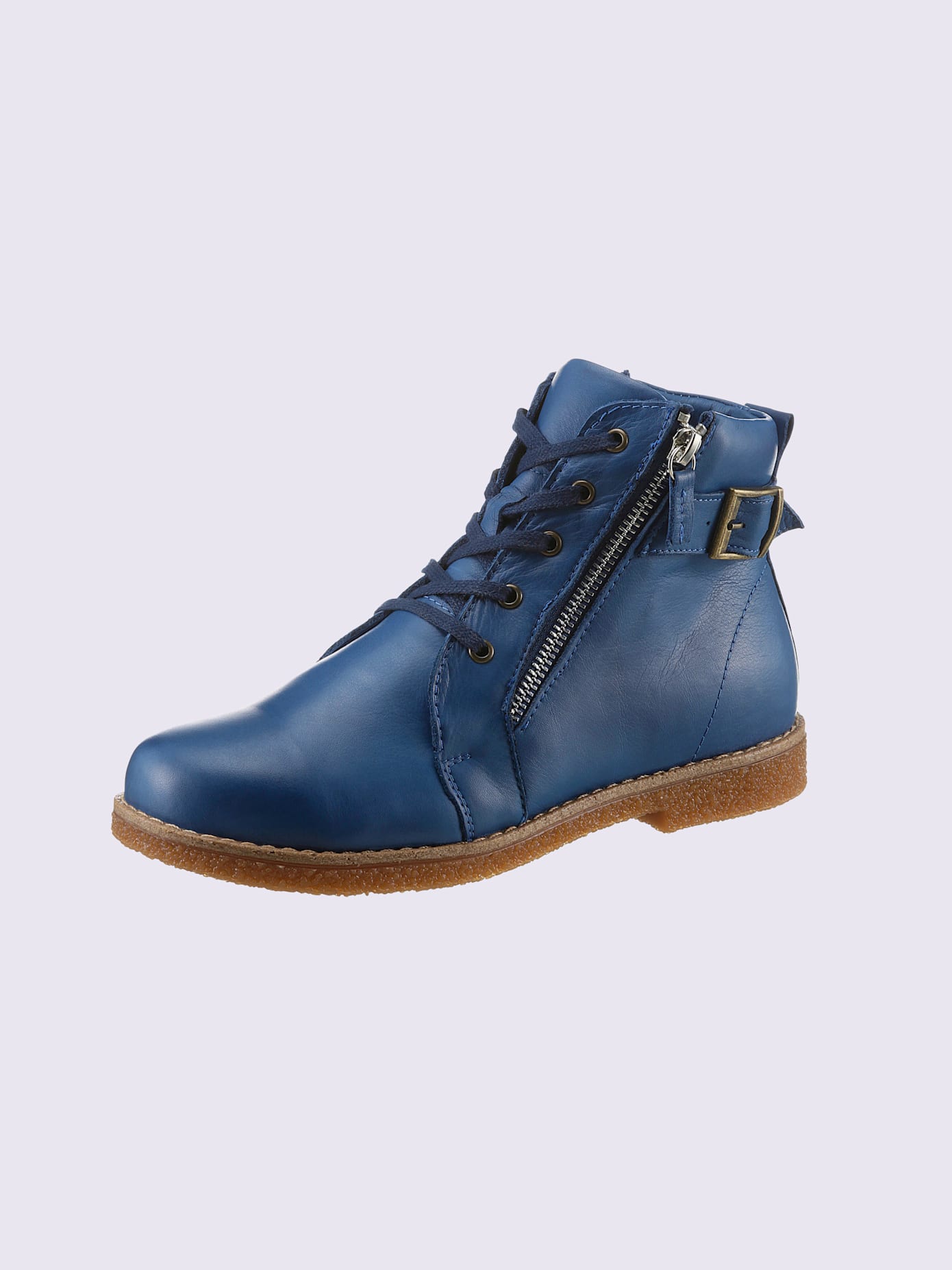 Bottines à lacets cuir nappa de vache