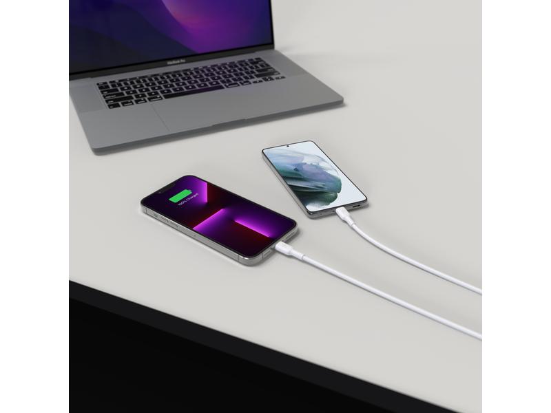 Belkin USB-Wandladegerät Dual USB-C GaN PD 65W   USB-C-Kabe Dual USB-C GaN Wall Charger mit PPS 65W und mitgeliefertem USB-C Kabel