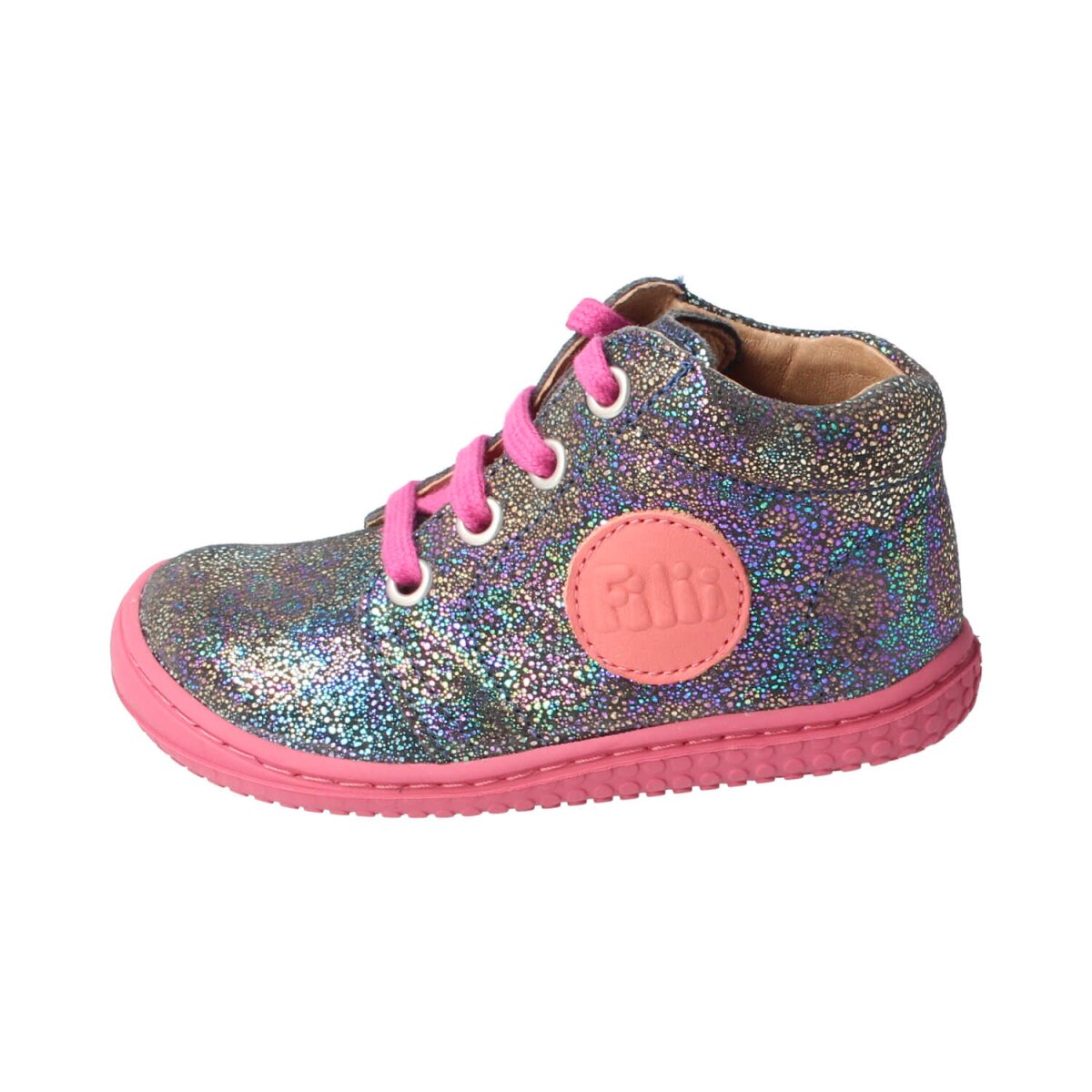 202111-3 GECK velours leather glitter grey laces Weite/M