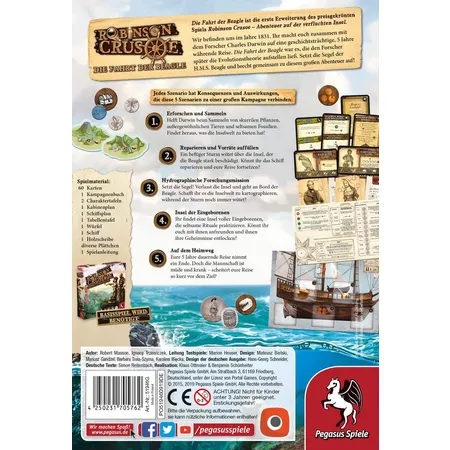Pegasus Spiele Robinson Crusoe: Die Fahrt der Beagle [Erweiterung]
