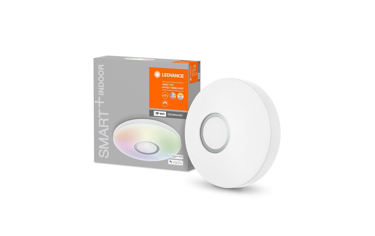 Deckenleuchte SMART+ Orbis Kite, 18 W, Ø 34 cm, Weiss, RGBDeckenlampe mit WiFi-Technologie