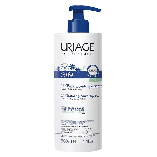 Uriage Baby 1st Óleo de Limpeza Suavizante e Anti-Irritação 500ml