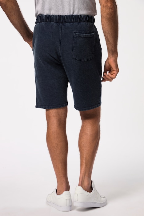 Bermuda, Sweat, Indigo-Waschung, Elastikbund, bis 8 XL