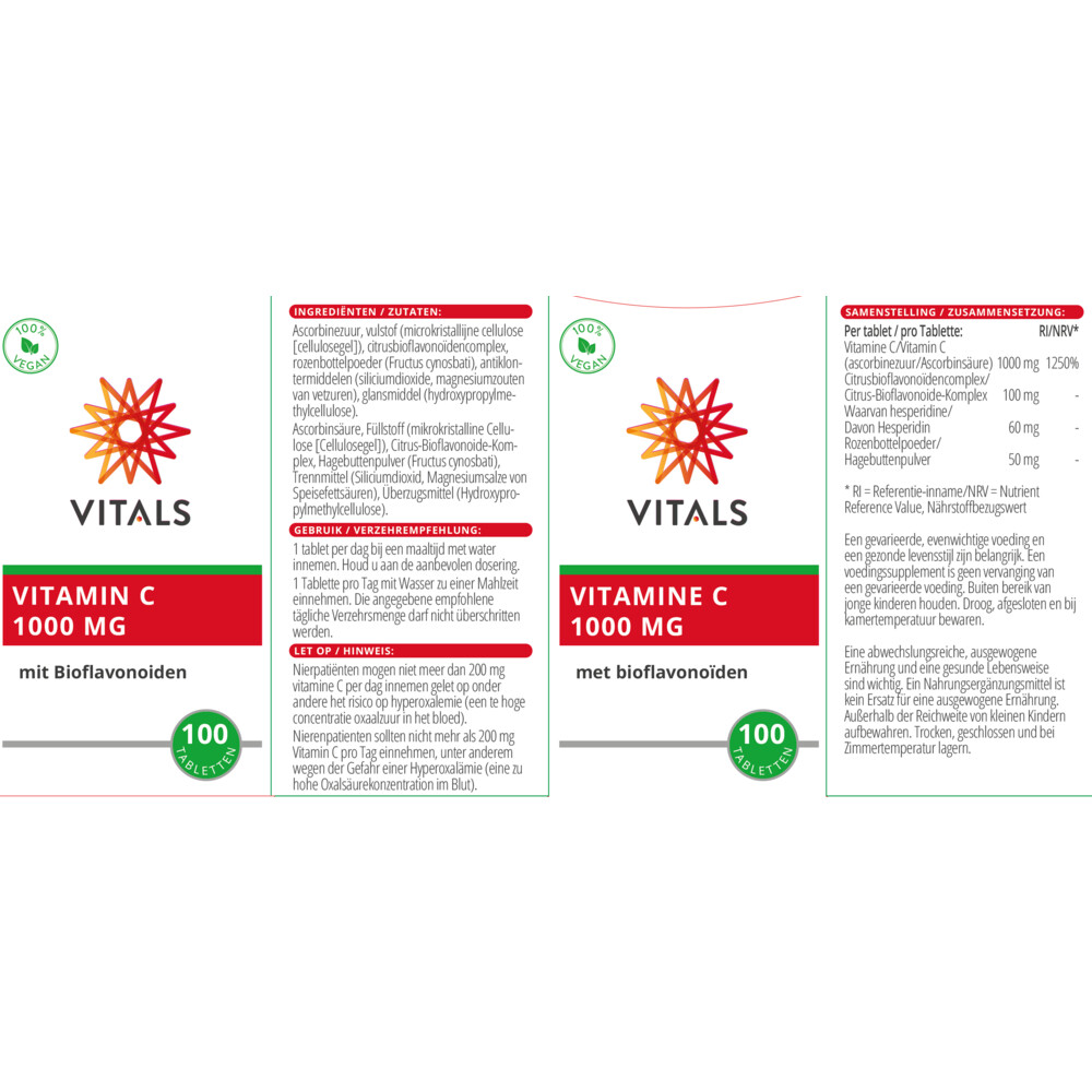 Vitals Vitamine C 1000mg 100 tabletten