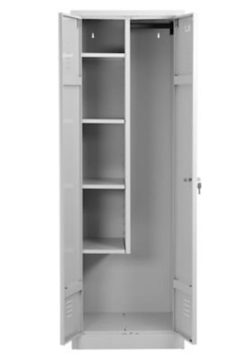 PROREGAL Dolphin metalen locker, HxBxD 180 x 60 x 50 cm, cilinderslot, grijs