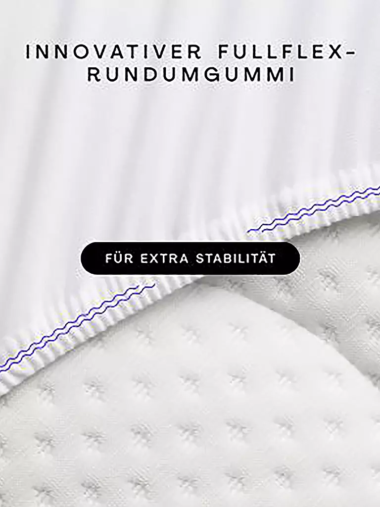 SCHLAFGUT Jersey Spannleintuch PURE 120x200cm Full White M weiss