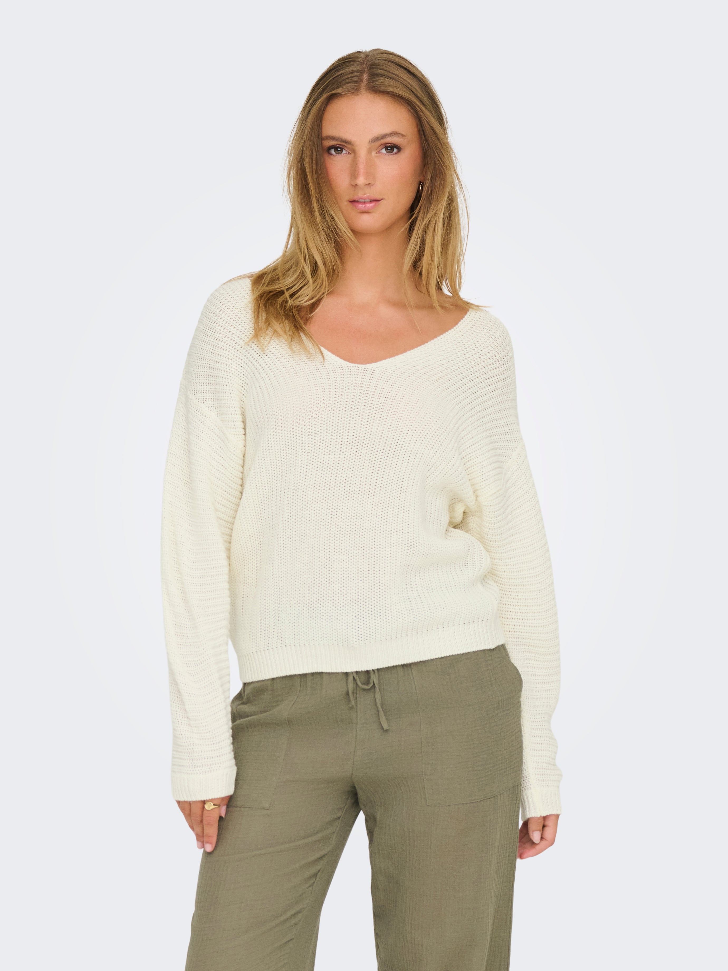 JDYJUSTY Strickpullover Eggnog