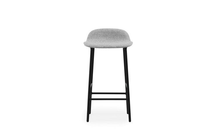 Normann Copenhagen Form barkruk 65 gestoffeerd staal Ultra Leather Black