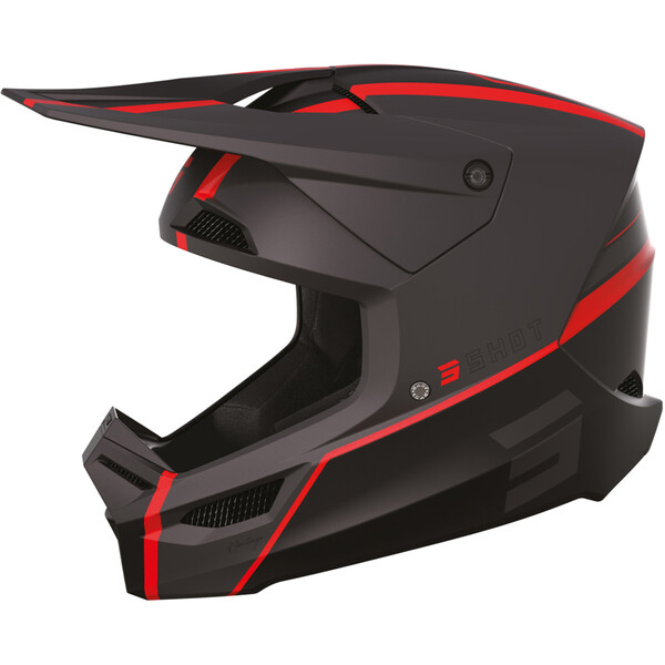 Shot - Casque Furious Heritage Gris Mat / Rouge