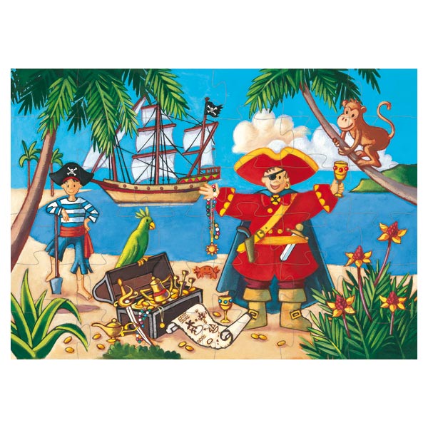 Puzzle le pirate et son trésor 36 pièces