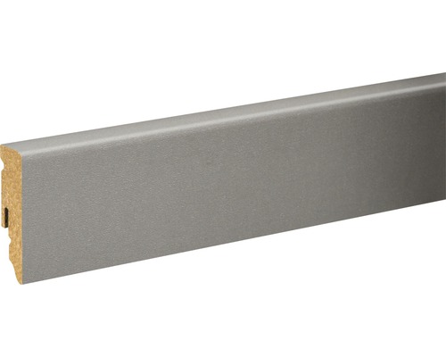 Plint, donkergrijze folie-afwerking, FU062L, 15 x 58 x 2400 mm