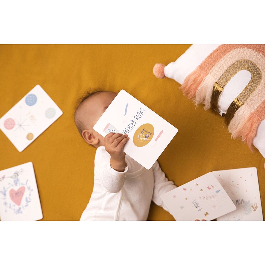 Cartes photo de naissance bébé fille x28 - Rose