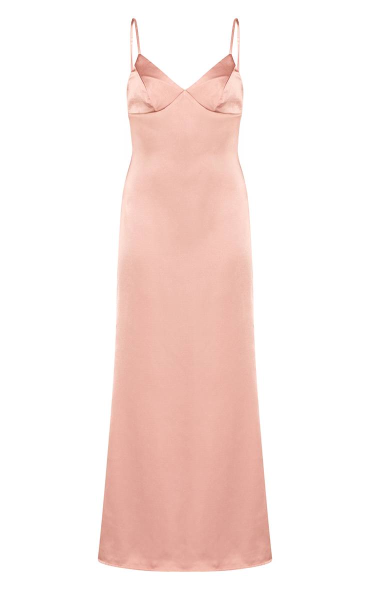 Pêche Robe Nuisette En Satin