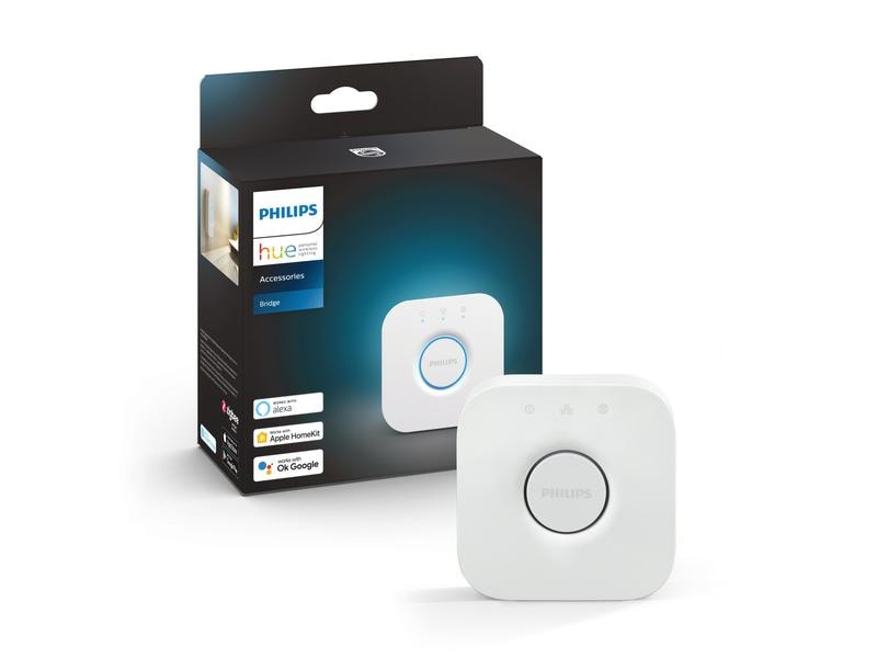 Philips Hue Bridge weiss Brücke zwischen der App und den Lampen