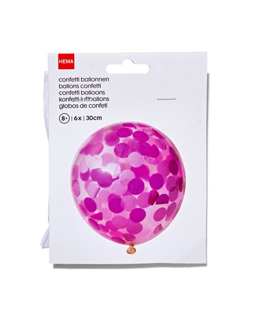 6 ballons confetti