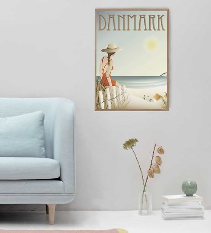 Vissevasse Plakat - 50x70 - DanMørk- Stranden