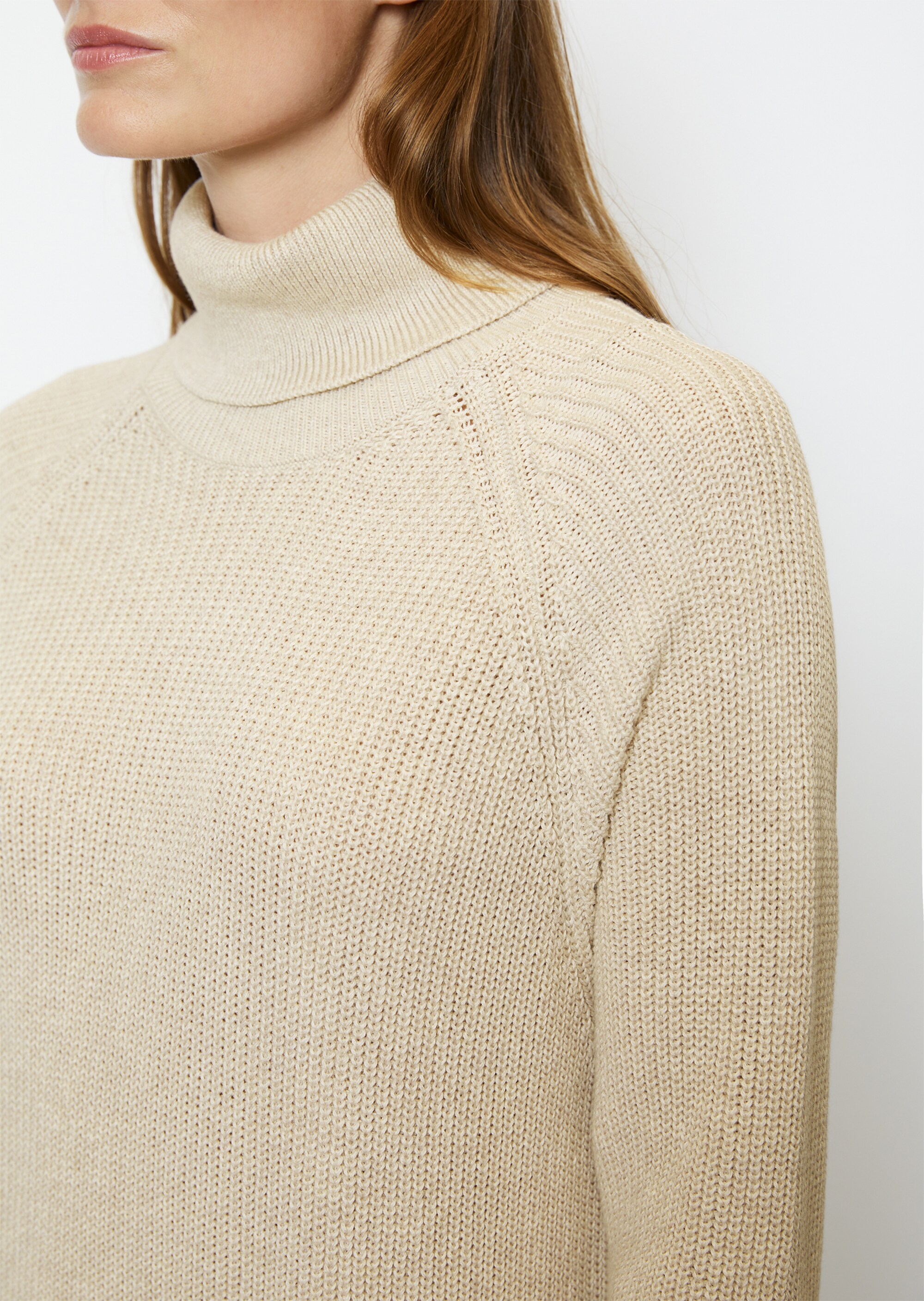 DfC Rollkragen-Strickkleid looseaus Organic Cotton-Garn