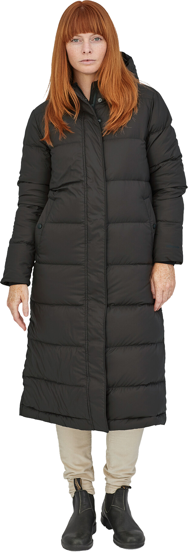Silent Down Long Parka Dame Black