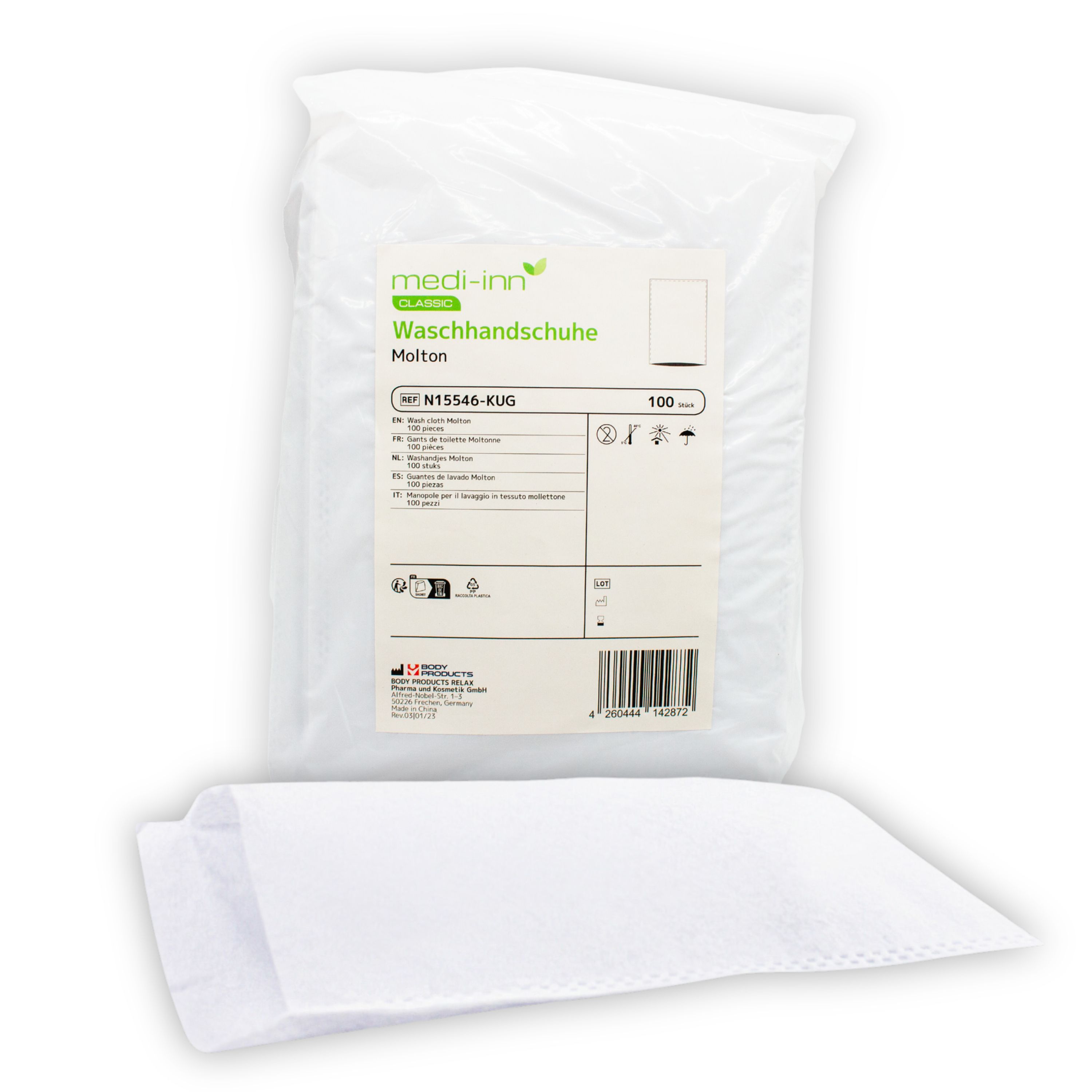 Medi-Inn Einmal-Waschhandschuhe Molton