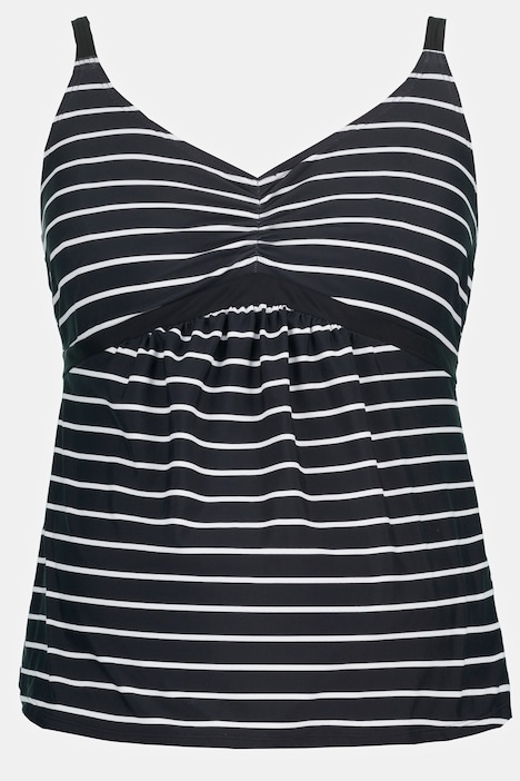 Bellieva-Tankini, Ringel, Raffung, verstellbare Träger