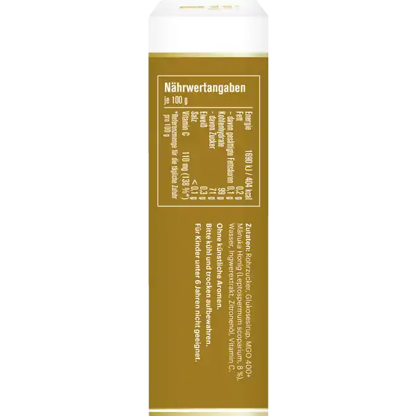 Manuka Honig Hustenbonbons MGO 400 Ingwer & Zitronen-Geschmack