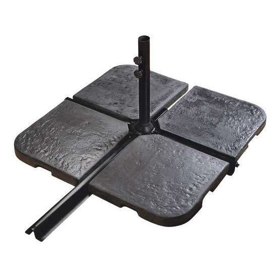 Dalle piètement parasol en pierre, anthracite L. 46x46 cm (21.5 kg)