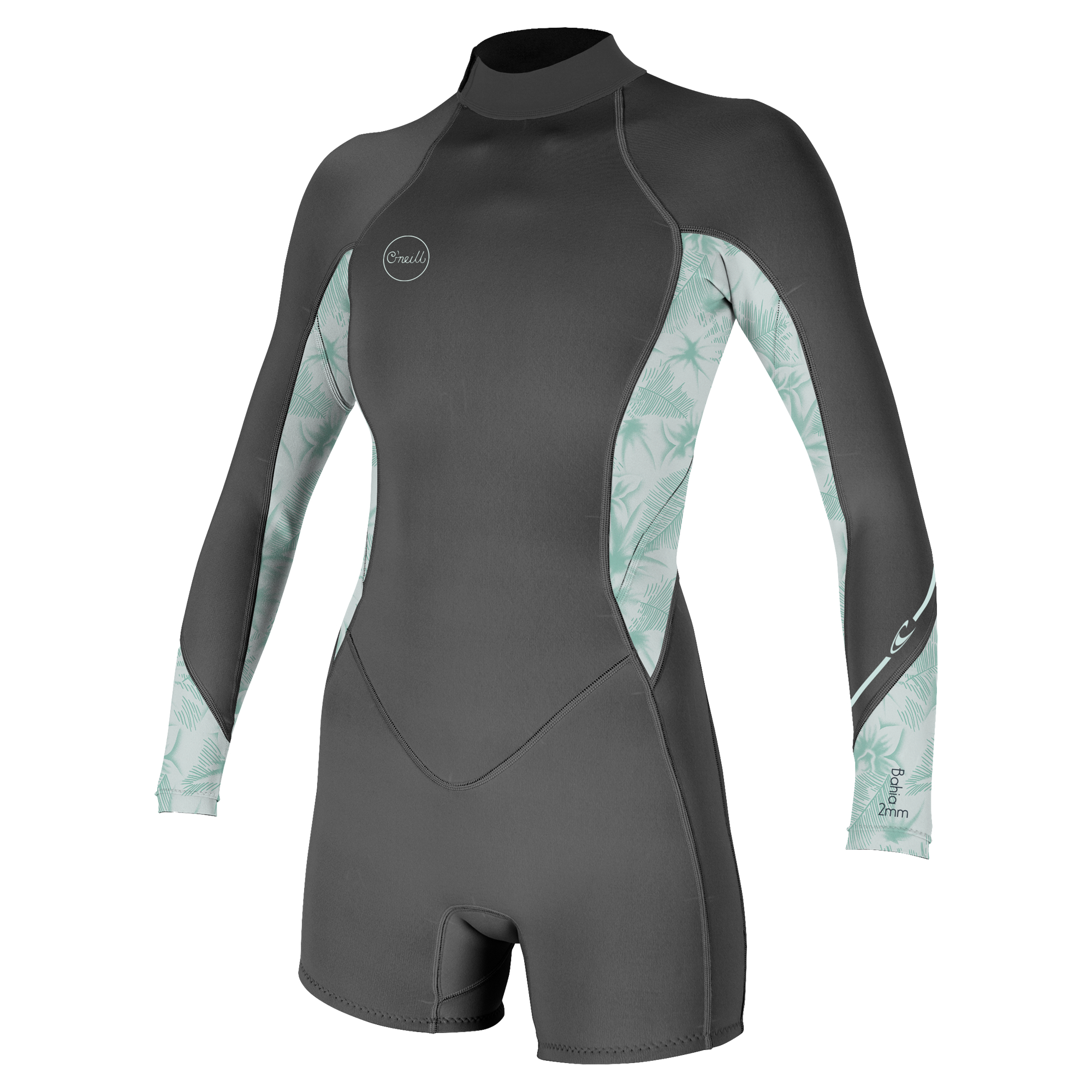 O'Neill Wms Bahia 2/1 Back Zip L/S Spring Graphite / Mir