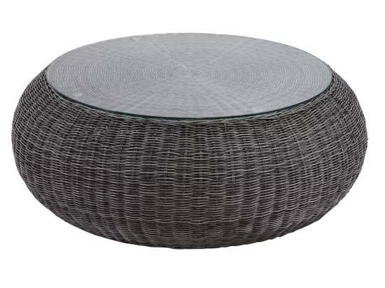 Salon de jardin en résine tressée gris : canapé, 2 fauteuils et table basse - WHITEHEAVEN de MYLIA
