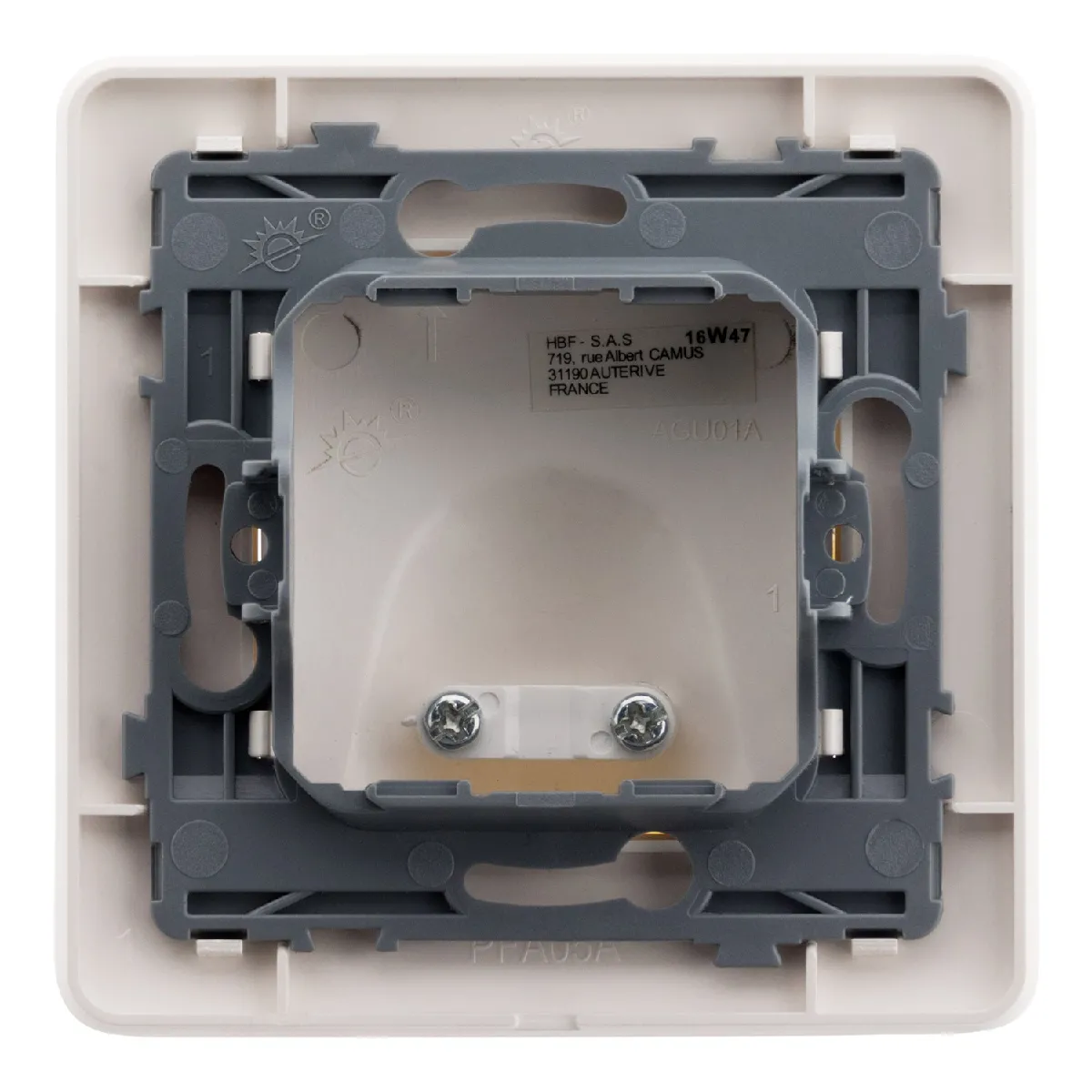 Zenitech Plaque sortie de câble Artezo - Blanc