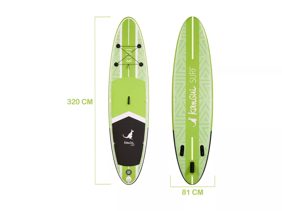 Kangui - Stand up paddle gonflable SUP avec siege kayak, 320cm - KIWI
