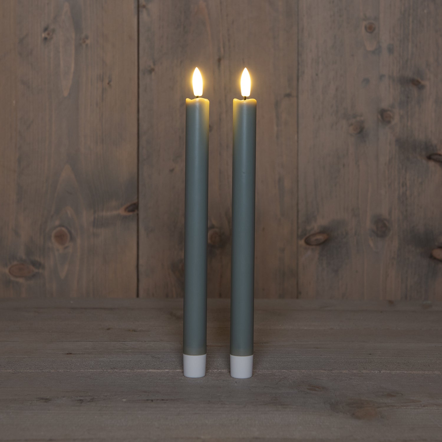 Anna's Collection LED dinerkaars groen D 1,5 H 24 cm 2 stuks