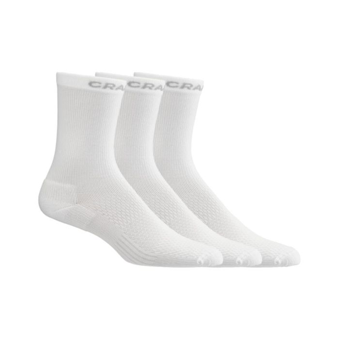 Craft Unisex Strømper Core Dry High 3-Pack Sock Hvid