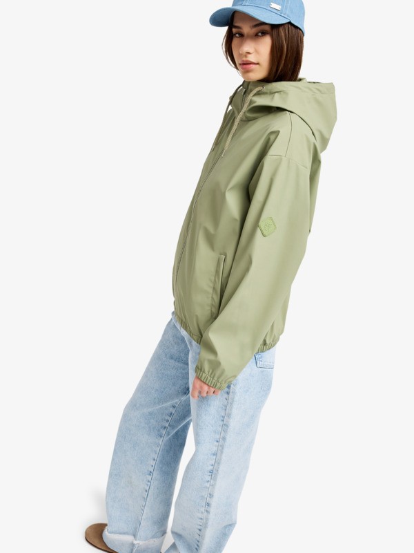 Wait For Me Light Veste imperméable à capuche Vert Femme