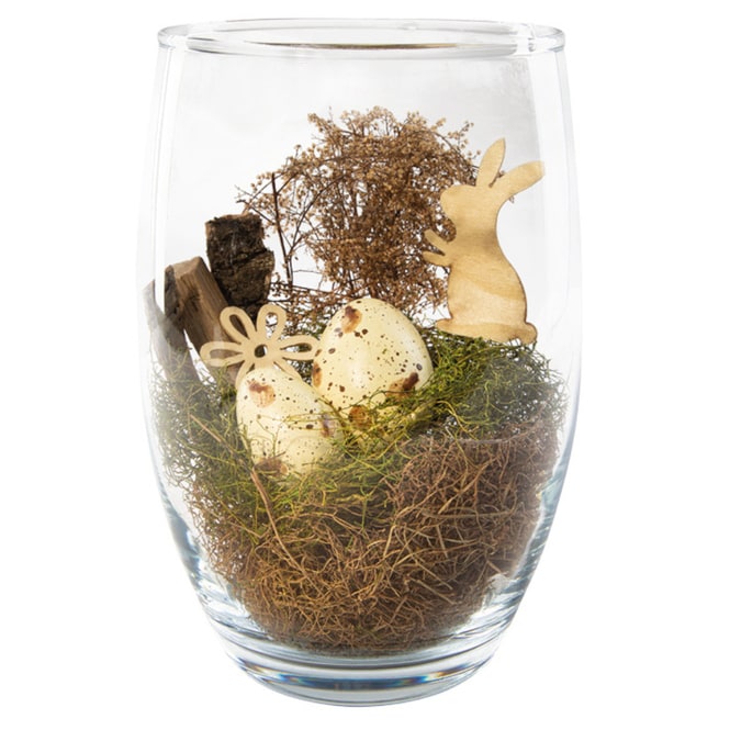Vase - aus Glas - ca. 14 x 19,5 cm