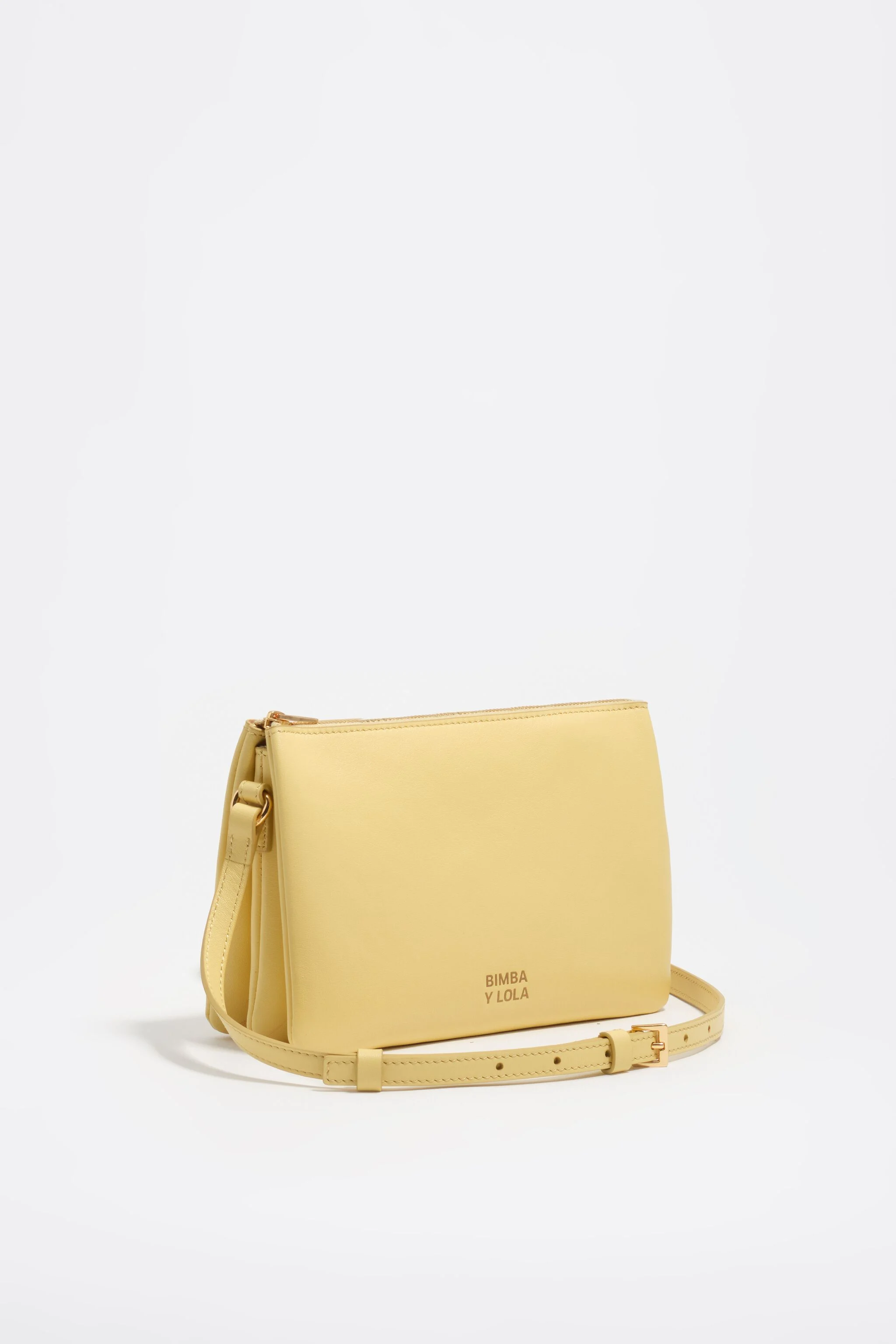 Bolsa clutch tripla mini banana em couro