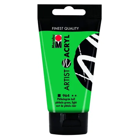 Marabu Artist Acryl, Phthalogrün hell 964, 75 ml
