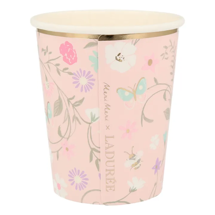 Meri Meri Gobelets floraux Ladurée - Set de 8